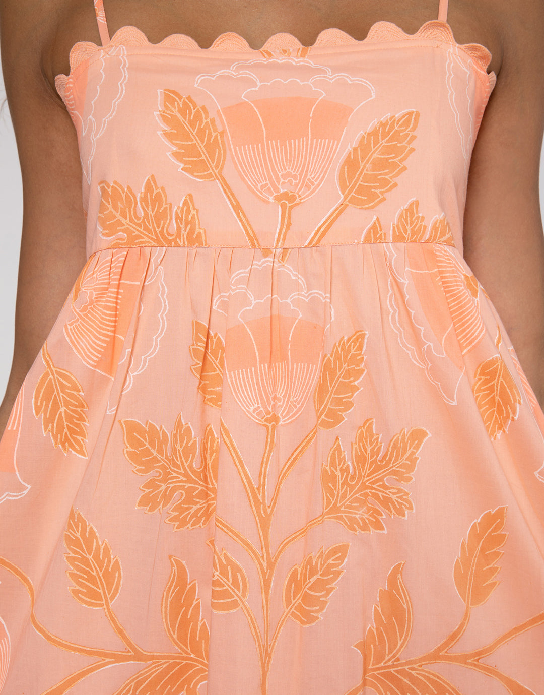 Bellflower Tie Back Midi Dress - Peach - Simply Beach UK