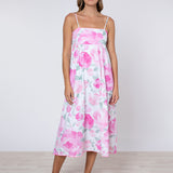 Peony Tie Back Midi Dress - Pink - Simply Beach UK