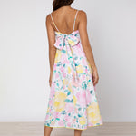 Peony Tie Back Midi Dress - Lemon - Simply Beach UK