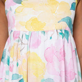 Peony Tie Back Midi Dress - Lemon - Simply Beach UK