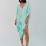 Juno Draped Dress - Aqua - Simply Beach UK