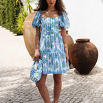 Pink City Prints Jodhpur Mini Dress - Meadow Border - Simply Beach UK