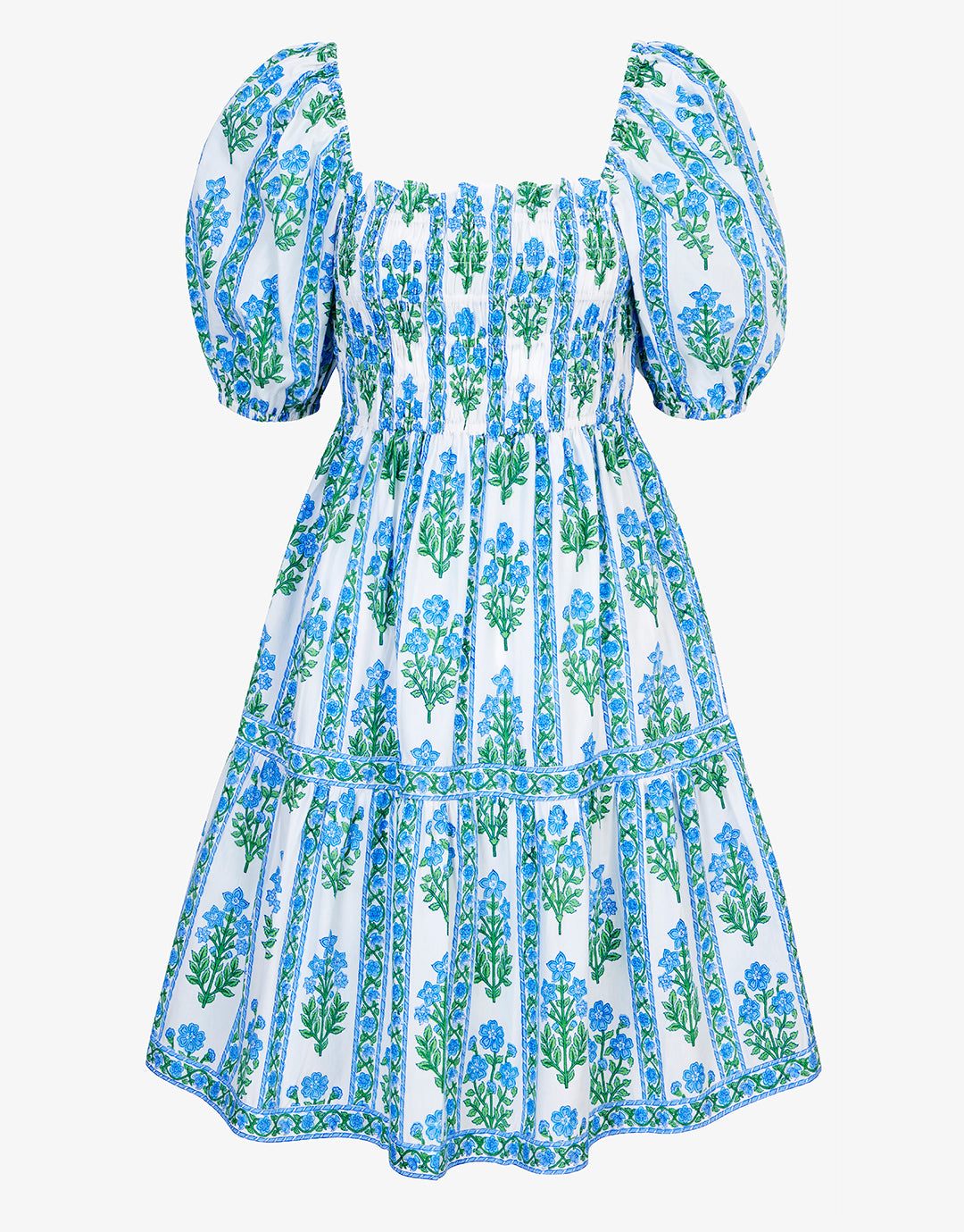 Pink City Prints Jodhpur Mini Dress - Meadow Border - Simply Beach UK