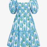Pink City Prints Jodhpur Mini Dress - Meadow Border - Simply Beach UK