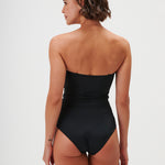 Timeless Underwired Twist Bandeau Swimsuit - Jet - Simply Beach UK