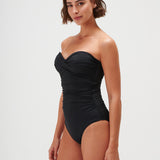 Timeless Underwired Twist Bandeau Swimsuit - Jet - Simply Beach UK