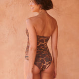 Savanna Underwired Twist Bandeau Swimsuit - Warm Earth - Simply Beach UK