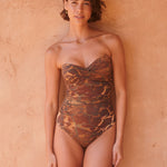 Savanna Underwired Twist Bandeau Swimsuit - Warm Earth - Simply Beach UK