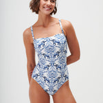 Zuri Bandeau Swimsuit - Porcelain - Simply Beach UK