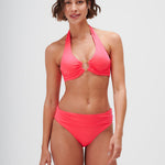 Timeless Underwired Halter Bikini Top - Bright Coral - Simply Beach UK