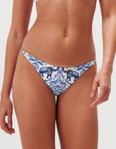 Zuri Ring Detail Bikini Pant - Porcelain - Simply Beach UK
