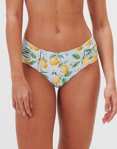 Fior di Limone Gathered Side Bikini Pant - Sorrento Sky - Simply Beach UK