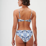 Zuri Gathered Side Bikini Pant - Porcelain - Simply Beach UK