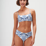 Zuri Gathered Side Bikini Pant - Porcelain - Simply Beach UK