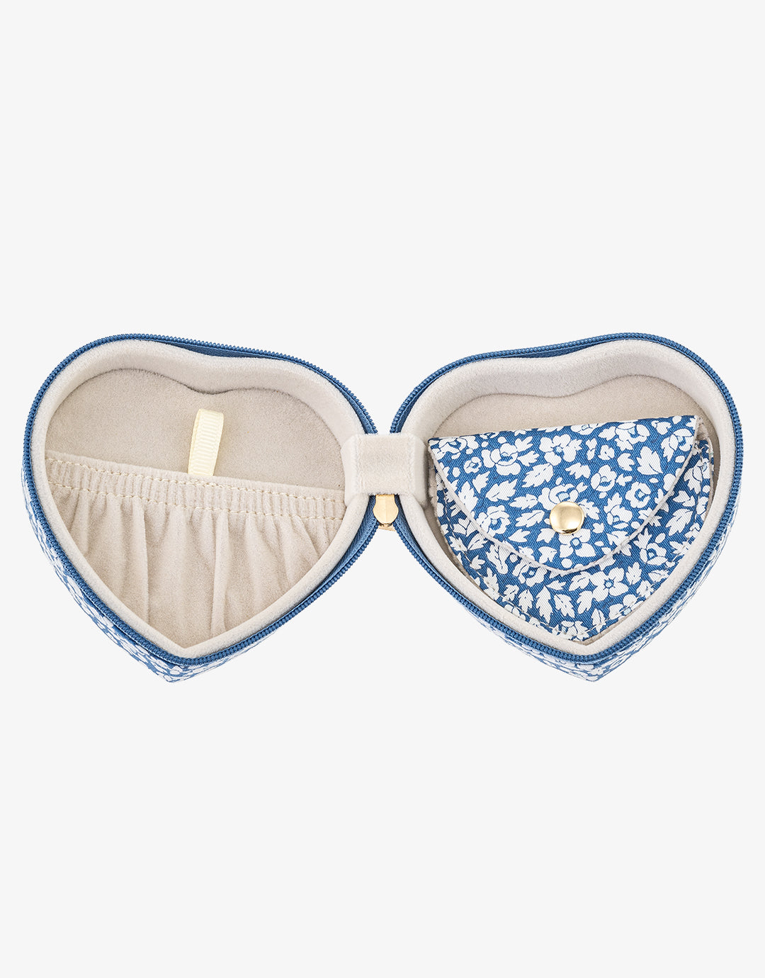Heart Jewellery Box - Liberty Feather Blue - Simply Beach UK