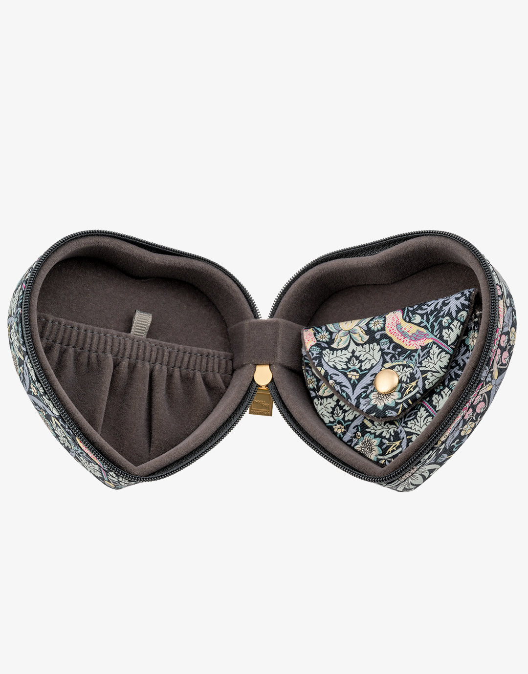 Heart Jewellery Box - Liberty Strawberry Thief - Simply Beach UK