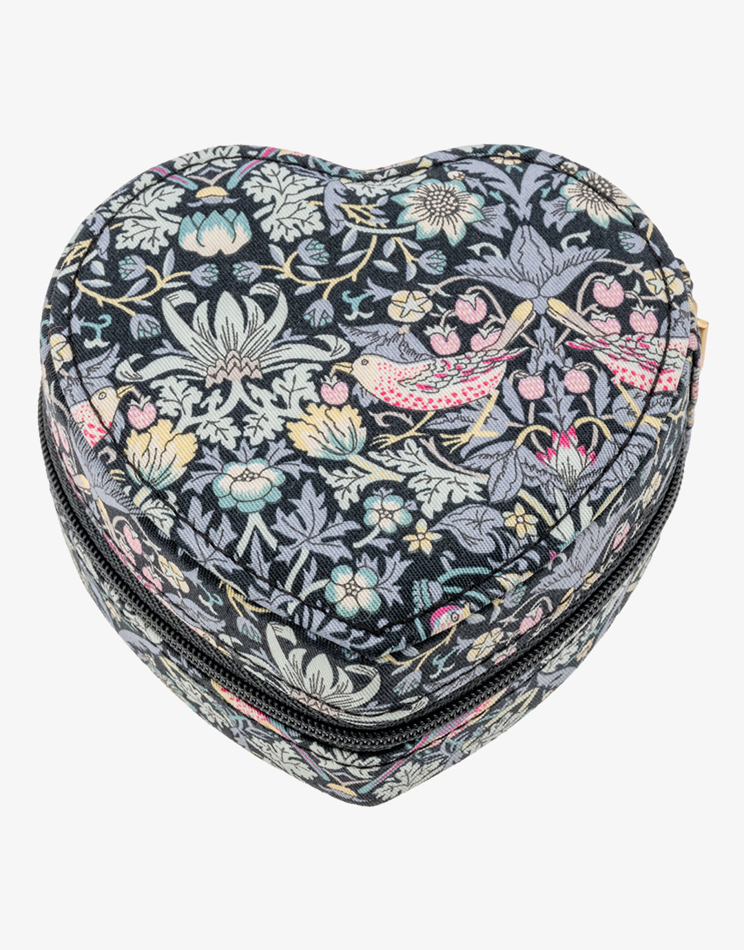Heart Jewellery Box - Liberty Strawberry Thief - Simply Beach UK