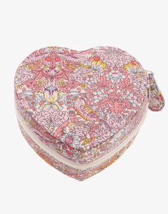Heart Jewellery Box - Liberty Strawberry Pink - Simply Beach UK