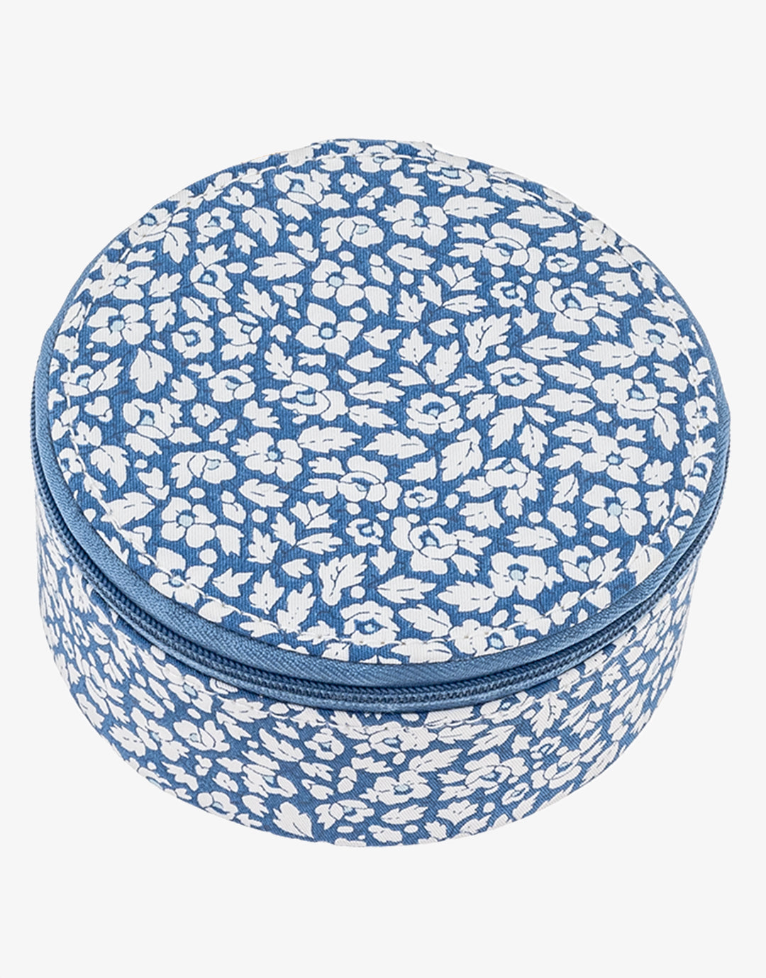 Round Jewellery Box - Liberty Feather Blue - Simply Beach UK