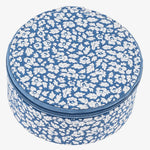 Round Jewellery Box - Liberty Feather Blue - Simply Beach UK