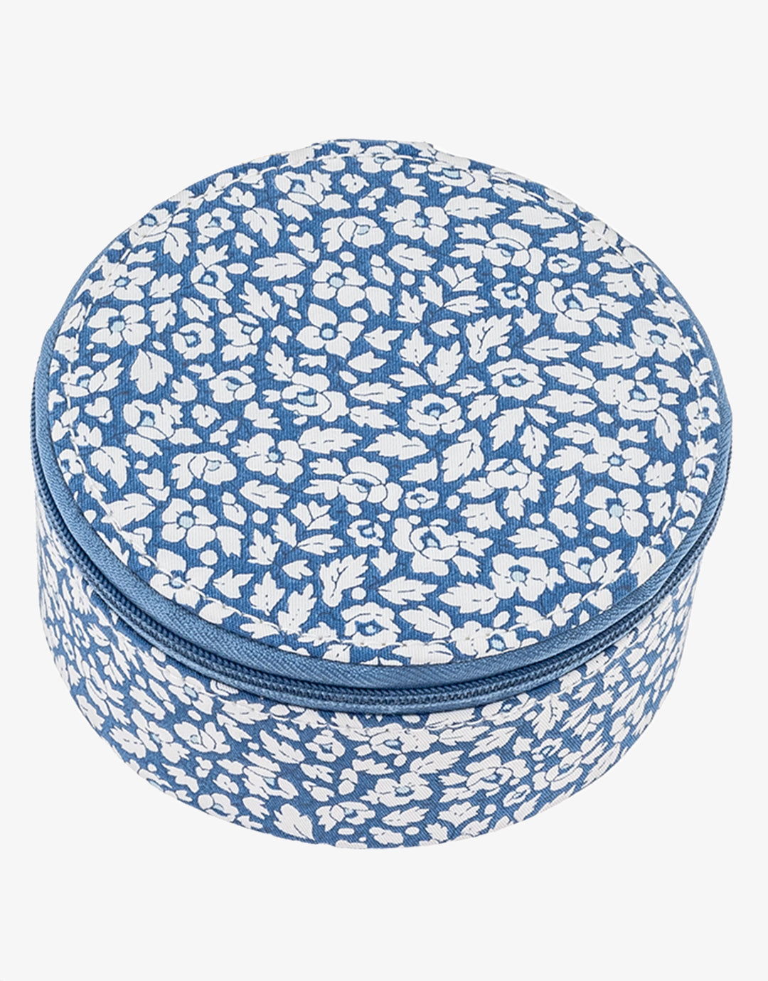 Round Jewellery Box - Liberty Feather Blue - Simply Beach UK