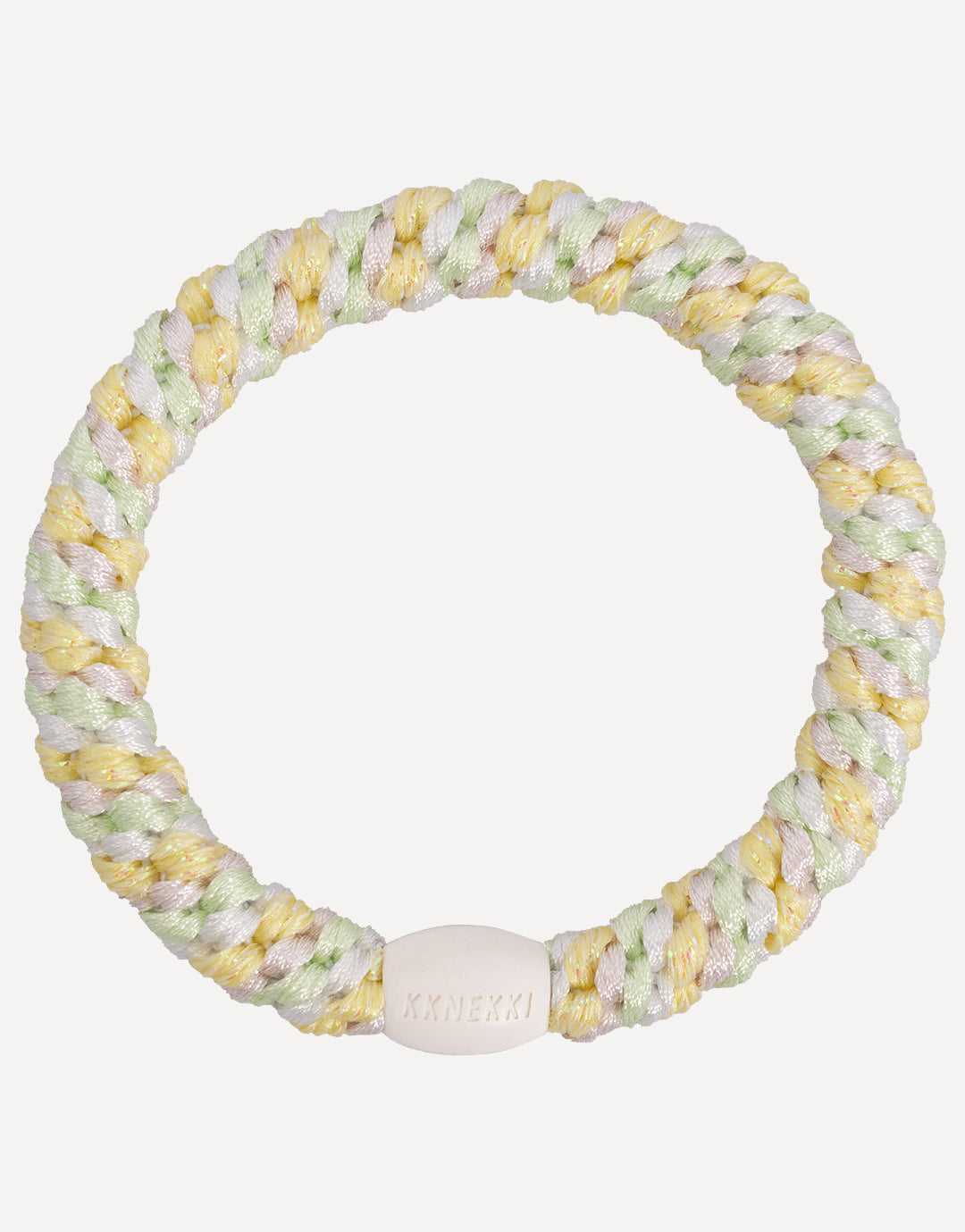 Kknekki Original Hair Tie - Mint Light Yellow Glitter Stripe - Simply Beach UK