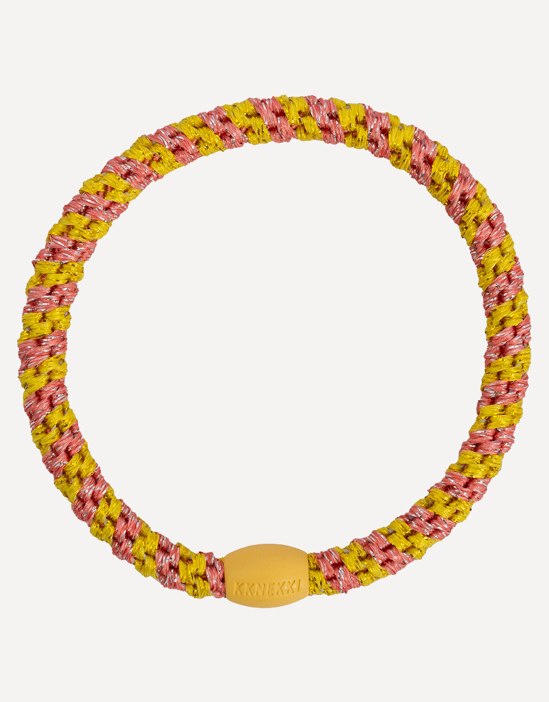 Kknekki Slim Hair Tie - Coral Glitter Stripe - Simply Beach UK