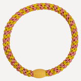 Kknekki Slim Hair Tie - Coral Glitter Stripe - Simply Beach UK