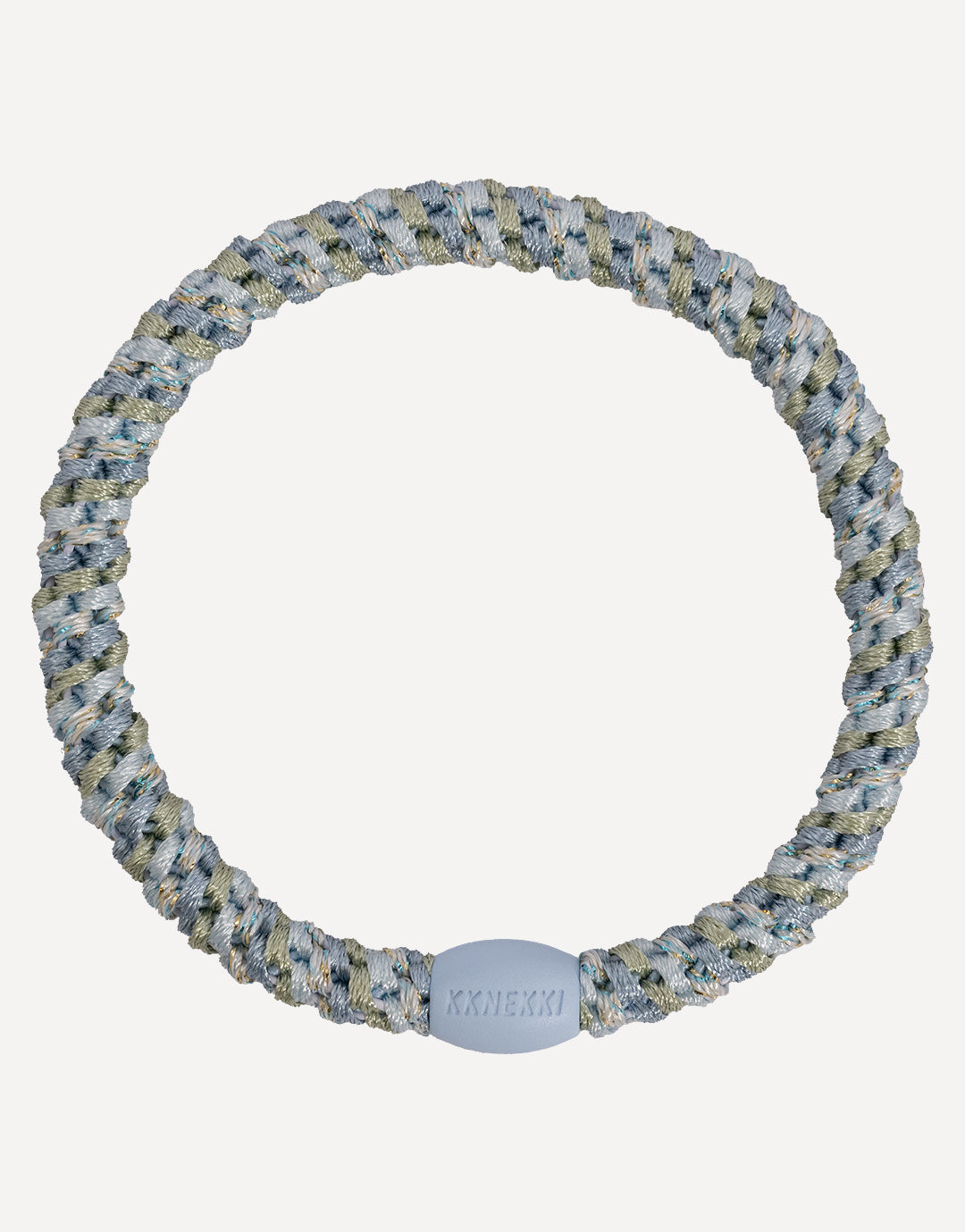 Kknekki Slim Hair Tie - Baby Blue Glitter Stripe - Simply Beach UK