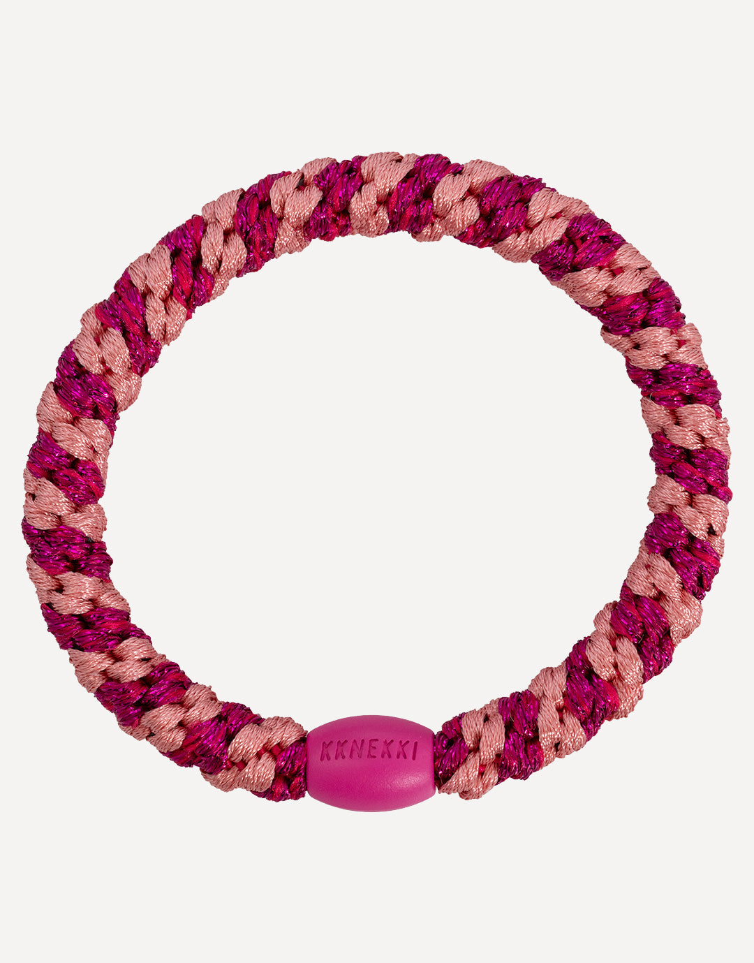 Kknekki Original Hair Tie - Faded Rose Electric Pink Glitter Stripe - Simply Beach UK