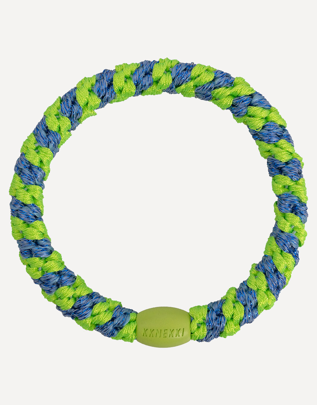 Kknekki Original Hair Tie - Lime Green Ocean Glitter Stripe - Simply Beach UK
