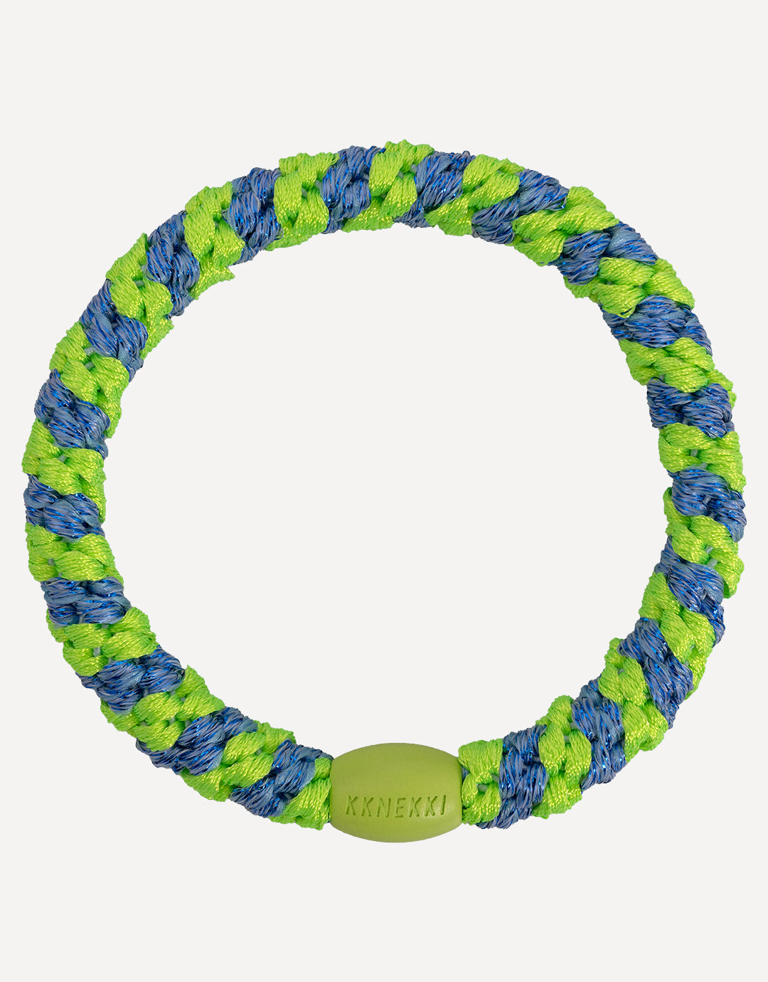 Original Hair Tie - Lime Green Ocean Glitter Stripe - Simply Beach UK