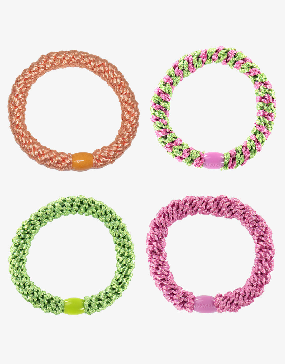 Original Hair Tie Bundle - Pastel Orange, Pink and Green - Simply Beach UK