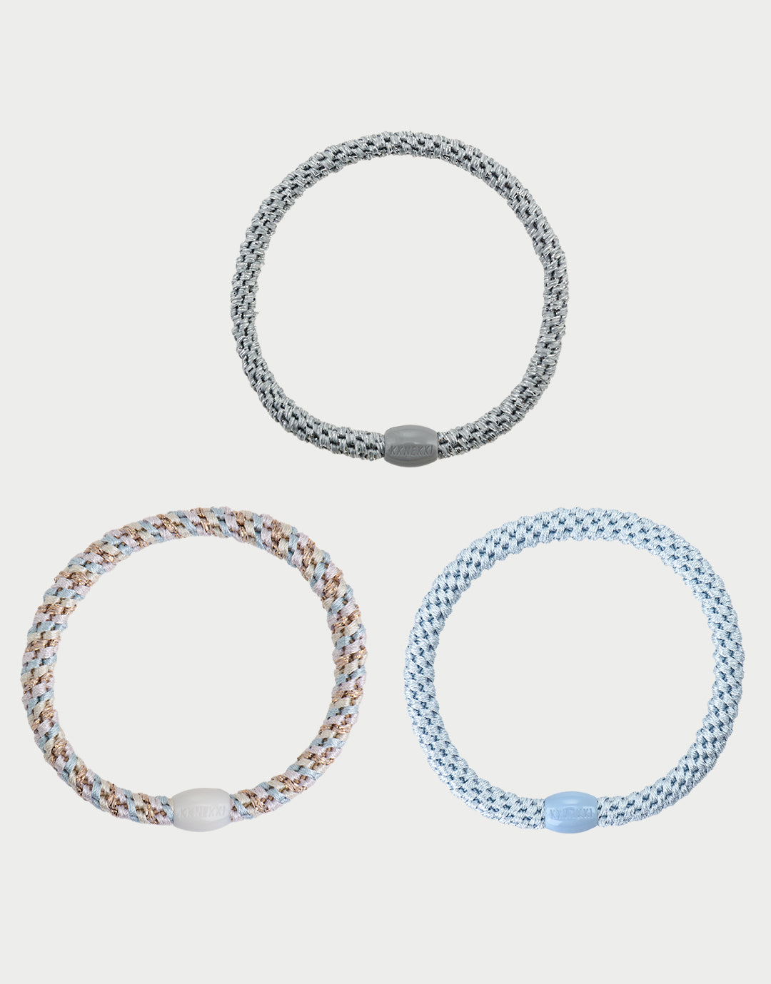 Slim Hair Tie Bundle - Pale Pastel Blues - Simply Beach UK