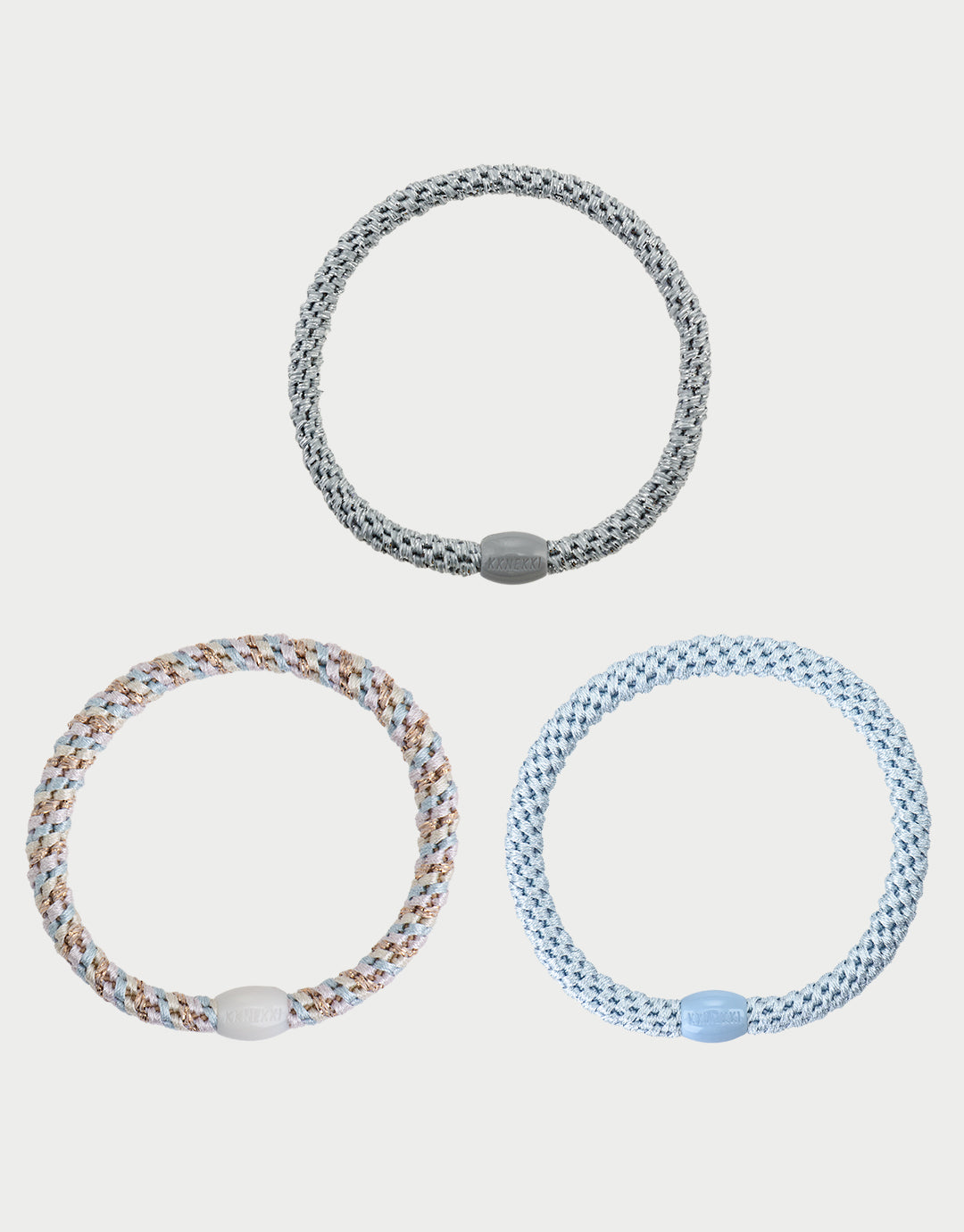 Slim Hair Tie Bundle - Pale Pastel Blues - Simply Beach UK