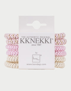 Slim Hair Tie Bundle - Pale Pastel Pinks - Simply Beach UK