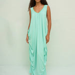 Pitusa Lee Draped Dress - Aqua - Simply Beach UK