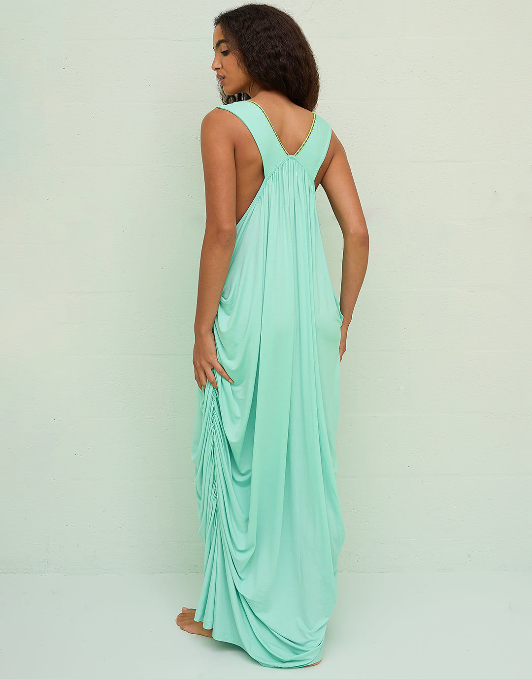 Lee Draped Dress - Aqua - Simply Beach UK
