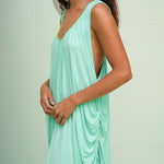 Pitusa Lee Draped Dress - Aqua - Simply Beach UK