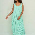 Pitusa Lee Draped Dress - Aqua - Simply Beach UK