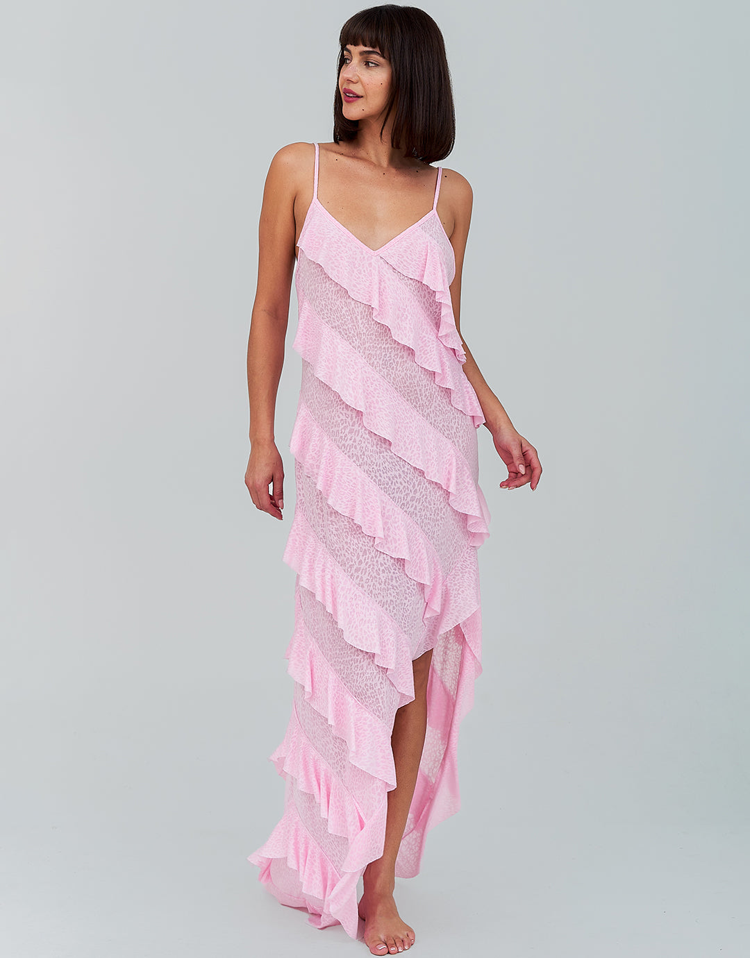 Mermaid Ruffle Dress - Light Pink - Simply Beach UK