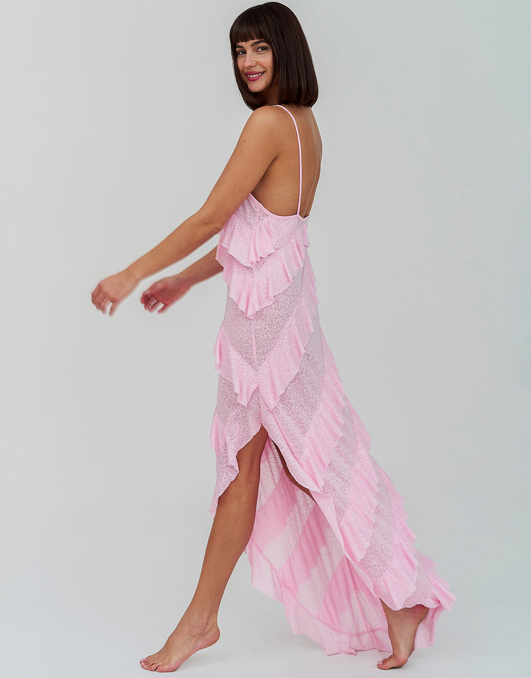 Mermaid Ruffle Dress - Light Pink - Simply Beach UK