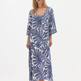 Marina Maxi Beach Dress - Blue and White - Simply Beach UK