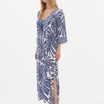 Marina Maxi Beach Dress - Blue and White - Simply Beach UK