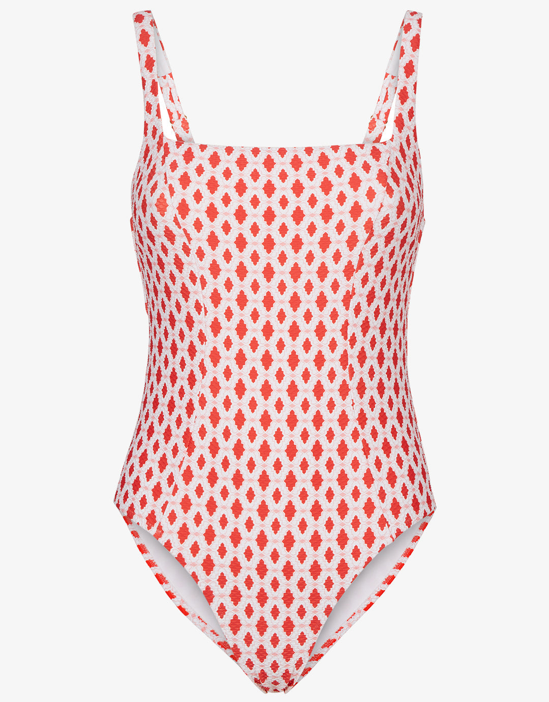 Marrakesh Tie Back One Piece Swimsuit - Red/White - Simply Beach UK