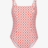 Marrakesh Tie Back One Piece Swimsuit - Red/White - Simply Beach UK