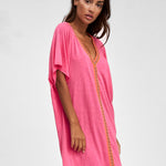 Mini Pima Abaya Dress - Hot Pink - Simply Beach UK