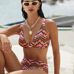 Nuria Ferrer Miranda Plunge Bikini Top - Multi - Simply Beach UK