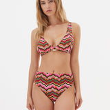 Nuria Ferrer Miranda Plunge Bikini Top - Multi - Simply Beach UK