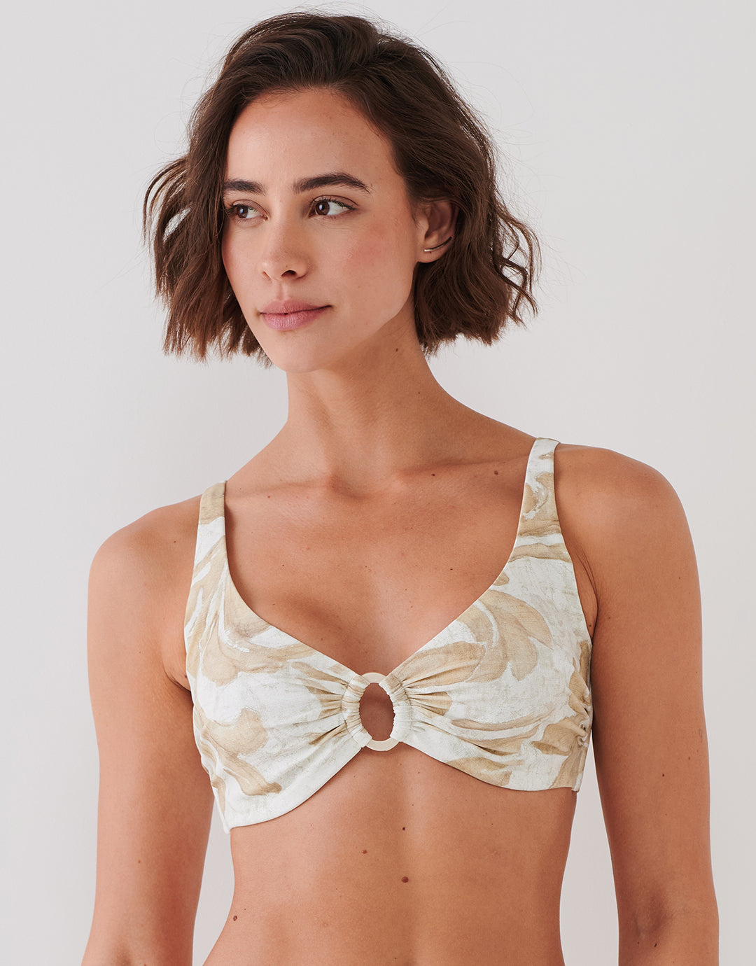 Ornation Ring Halter Bikini Top - Canvas Sand - Simply Beach UK